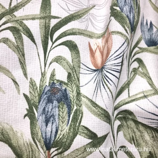 Nyomottmintás vastag pamutvászon – természetes 100% pamut dekorációs textil vászonkötéssel