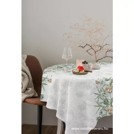 Nyomottmintás vastag pamutvászon – természetes 100% pamut dekorációs textil vászonkötéssel