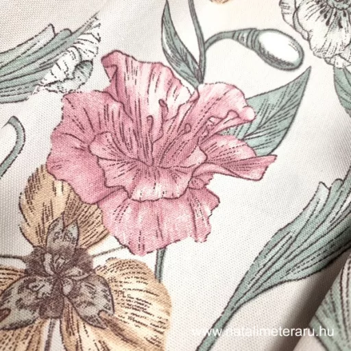 Akvarell virágvarázs - prémium vastag pamutvászon