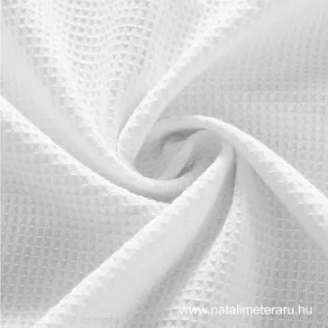White 50 cm wide waffle fabric