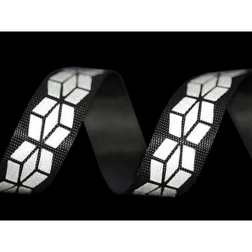 Heveder fényvisszaverős mintával szélessége 20 mm