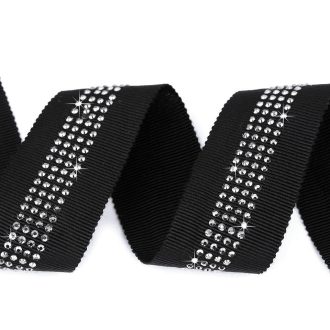   Díszítő szegőszalag / Díszítőszalag csiszoltkövek nadrág szalag 30 mm