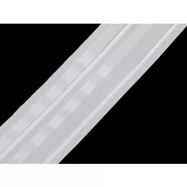   Függönyráncoló szalag 2 csokros széles 50mm - fehér (100 m-os csomagolás)