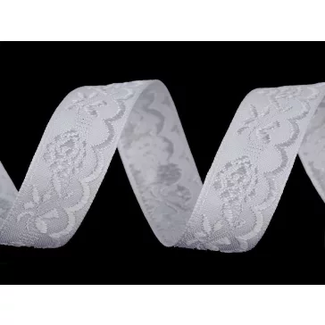   Margitcakk mintás szalag szélessége 20 mm - 10/6 fehéres kék (50 m-os csomagolás)
