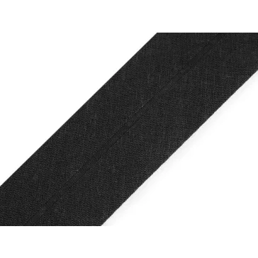   Ferde pamut szalag szélessége 40 mm vasalt - 999 143 fekete (100 m-os csomagolás)