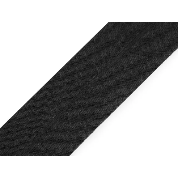 Ferde pamut szalag szélessége 40 mm vasalt - 999 143 fekete (100 m-os csomagolás) Ferde pamut szalag szélessége 40 mm vasalt - 999 143 fekete (100 m-os csomagolás)