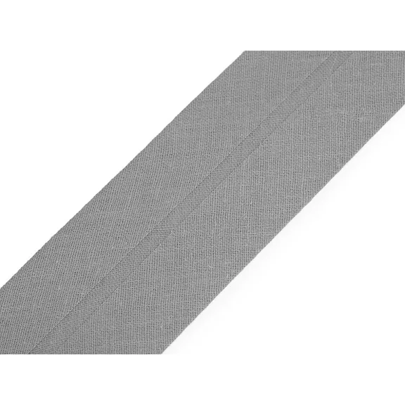 Ferde pamut szalag szélessége 40 mm vasalt - 900 113 szürke (100 m-os csomagolás) Ferde pamut szalag szélessége 40 mm vasalt - 900 113 szürke (100 m-os csomagolás)
