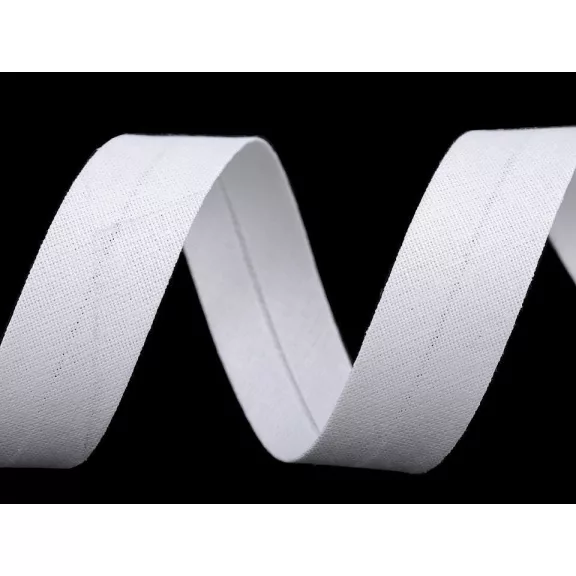 Pamut ferdepánt szélessége 18 mm vasalt - 1 / 1 fehér Pamut ferdepánt szélessége 18 mm vasalt - 1 / 1 fehér
