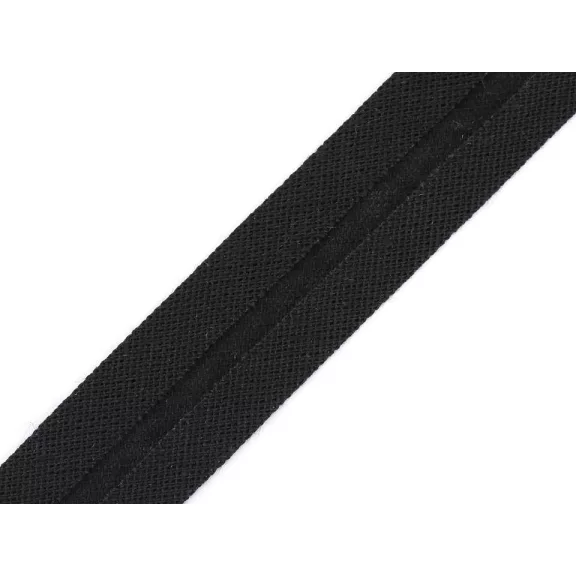 Pamut ferdepánt szélessége 20 mm vasalt - 1 / 21 fekete Pamut ferdepánt szélessége 20 mm vasalt - 1 / 21 fekete