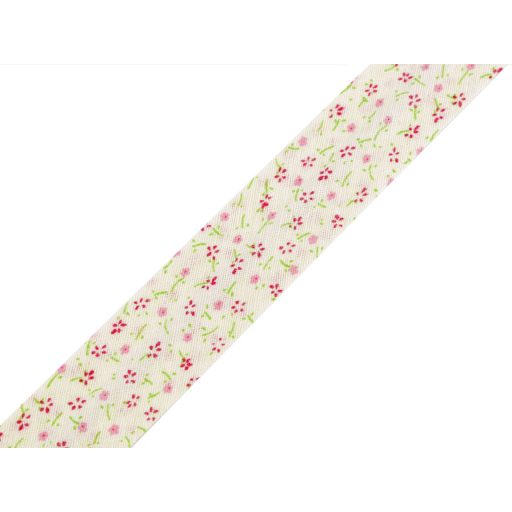 Pamut ferdepánt mintával szélessége 20 mm vasalt