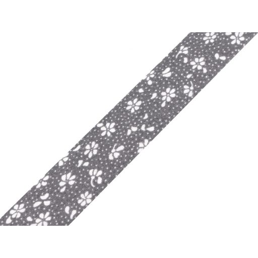 Pamut ferdepánt mintával szélessége 20 mm vasalt