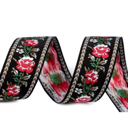 Népviseleti mintás szalag 34 mm