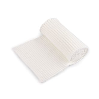   Elasztikus kötött bordázott passzé anyag vastag szélessége 14 cm