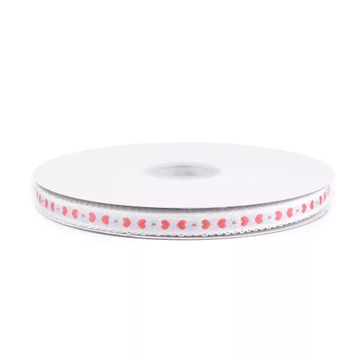 Szív mintás szalag szélessége 10 mm