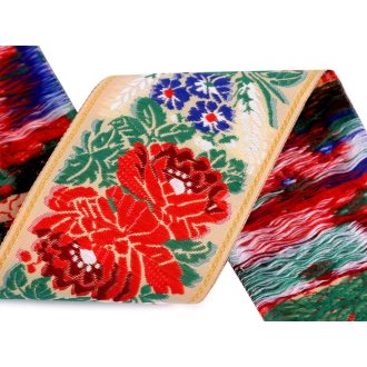 Népviseleti mintás szalag 70 mm