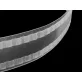   Függöny szalag, 80 mm széles, fém kampókhoz való fülekkel