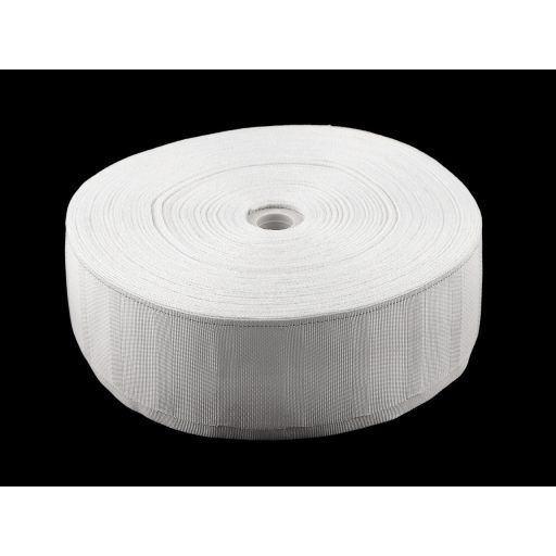 Függöny ráncoló szalag, 75 mm széles, fém kampókhoz való fülekkel