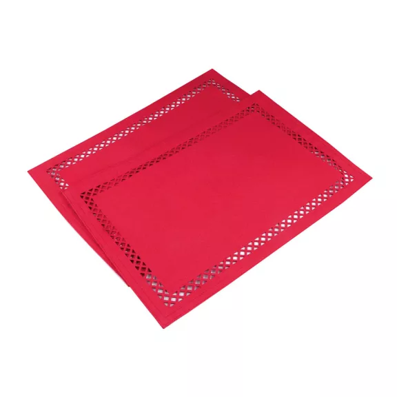 Anyag teríték, kétoldalas 30x45 cm - 2 piros (6 db-os csomagolás) Anyag teríték, kétoldalas 30x45 cm - 2 piros (6 db-os csomagolás)