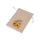Ajándékzsák 13x18 cm juta utánzat - 2 természetes bézs madár (10 db-os csomagolás) Ajándékzsák 13x18 cm juta utánzat - 2 természetes bézs madár (10 db-os csomagolás)