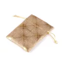 Ajándék zsák metalikus minta 13x18 cm - 2 arany (10 db-os csomagolás)