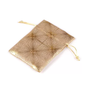   Ajándék zsák metalikus minta 13x18 cm - 2 arany (10 db-os csomagolás)