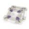 Négyzet alakú textil alátét 40x40 cm - 4 fehér levandula (2 db-os csomagolás)