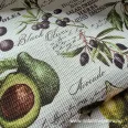 Mediterranean fruit 50 cm wide waffle fabric