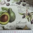 Mediterranean fruit 50 cm wide waffle fabric