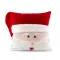Karácsonyi plüss párnahuzat 43x43 cm - 3 fehér piros Santa (1 db-os csomagolás)