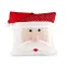 Karácsonyi plüss párnahuzat 43x43 cm - 5 fehér piros Santa (1 db-os csomagolás)