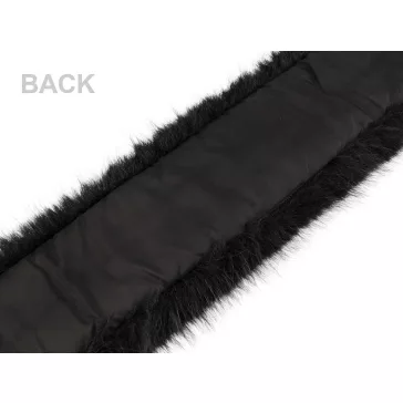   Ruhaszőrme hurkokkal a kapucniján, hossza 68 cm - 1 fehér (3 db-os csomagolás)