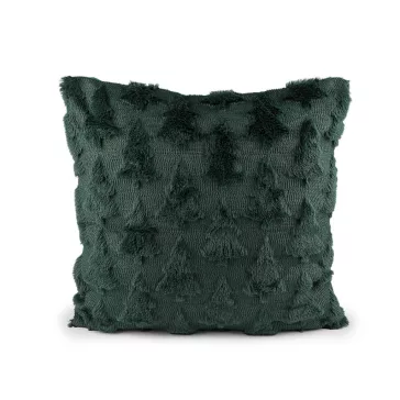   Karácsonyi plüss párnahuzat fenyőfák 45x45 cm - 3 zöld (1 db-os csomagolás)