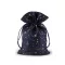 Karácsonyi ajándék zsákocska csillag 20x30 cm - 3 blue dark (10 db-os csomagolás)