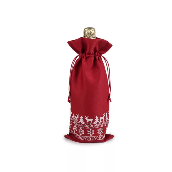 Karácsonyi ajándék palack dísztasak 15x32 cm - 2 sötétpiros (40 db-os csomagolás) Karácsonyi ajándék palack dísztasak 15x32 cm - 2 sötétpiros (40 db-os csomagolás)