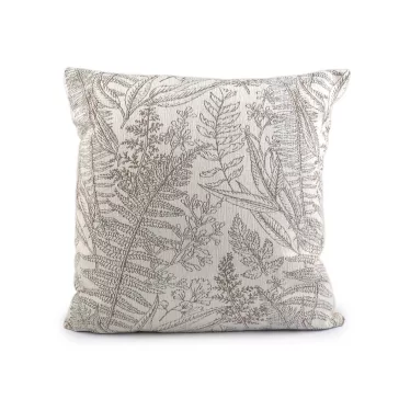   Párnahuzat sénia páfrány mintával 43x43 cm - 1 bézs (2 db-os csomagolás)