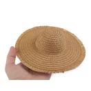 Mini szalmakalap / figurákhoz és dekorációkhoz - természetes barna (5 db-os csomagolás) Mini szalmakalap / figurákhoz és dekorációkhoz - természetes barna (5 db-os csomagolás)