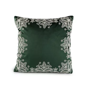   Bársony párnahuzat 45x45 cm - 2 zöld sötét (1 db-os csomagolás)