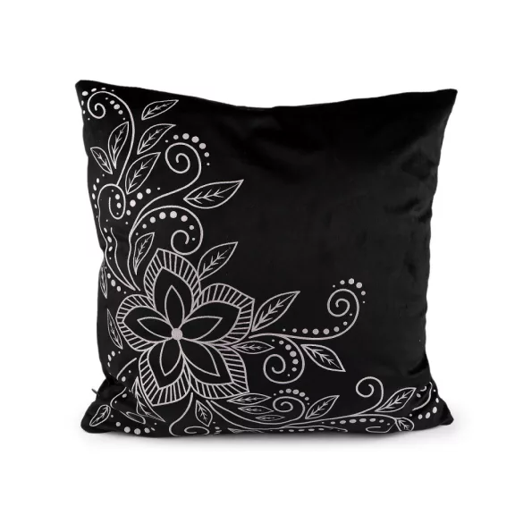 Bársony párnahuzat 45x45 cm - 4 fekete (4 db-os csomagolás) Bársony párnahuzat 45x45 cm - 4 fekete (4 db-os csomagolás)
