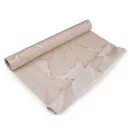 Szatén asztali futó lux 3D levelek, szélessége 48 cm - világos bézs (1 db-os csomagolás)