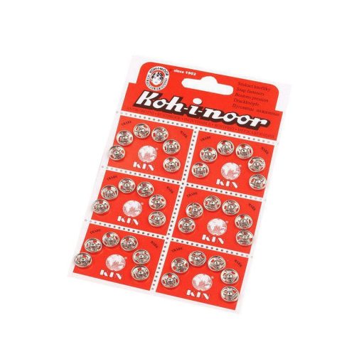 Patent fém / összenyomható gomb 1 és 2-es