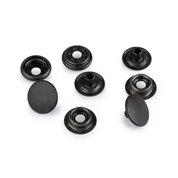   Patent karikával Ø15 mm (AM6) erős anyagokra, ömlesztett - 3 nikkel fekete (200 db-os csomagolás)