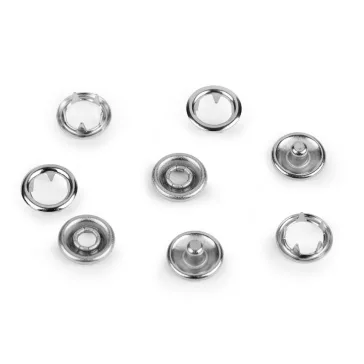   Patent házilag beüthető Roland baby Ø10 mm gyengébb anyagora, ömlesztett - 2 fehér (1000 szett)