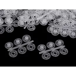   Felvarrható műanyag patent / összenyomható gomb Ø7mm - Ø 15 mm