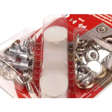  Kesztyű patent - Dzseki patent Wuk Ø15 mm közepes erős anyagokra, antik réz - 2 nikkel (5 kártya)