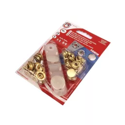   Rugós patent-Dzseki patent Ø15 mm erős anyagokra, arany szín