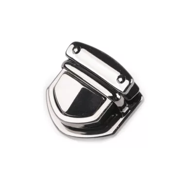   Fém táska zár 30x33 mm kapocs - 3 nikkel fekete (30 szett)