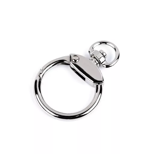 Fém forgós karabiner karika alakú 10 mm-es befűző