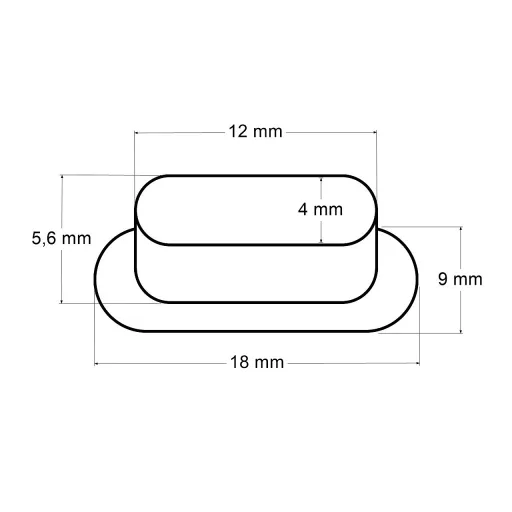 Tömítések alátéttel, ovális 4x12 mm