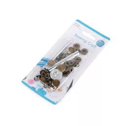   Patent gomb Ø15 mm közepesen vastag anyagokhoz, kézi fém összeütővel