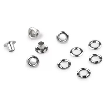   Ringli alátéttel belső Ø4 mm / külső Ø7,5 mm vastagabb anyagokra - 2 nikkel (1000 pr)